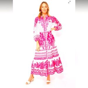 FARM RIO “Tropical woodwork” long dress